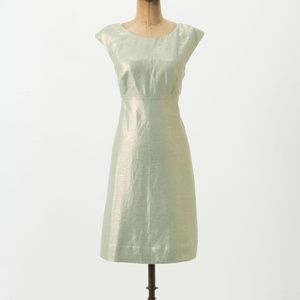 Anthropologie Mentha Metallic Tweed A-line Dress 2